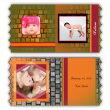 Press Printed Cards/Folded Card/Boutique Card/Babies and Children/004 Square