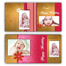 Press Printed Cards/Folded Card/Boutique Card/Babies and Children/005 Square